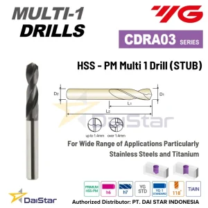 CDRA03 - HSS-PM Multi 1 Drill YG-1